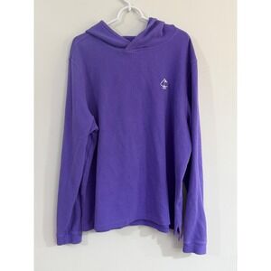 Pins & Aces Golf Co Mens Purple Textured Knit Hoodie XXXL 3XL Spade Logo